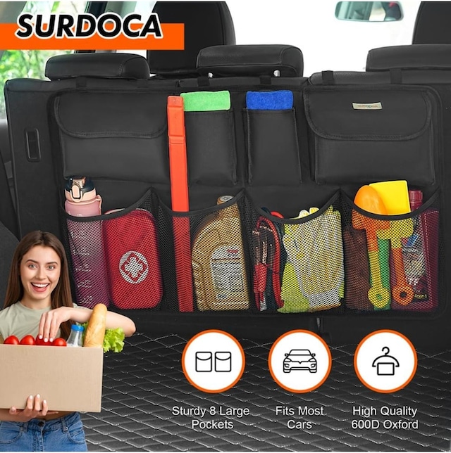 8 Cepli Araba Koltuk Arkası Koltuk Organizer Araba Koltuk Filesi