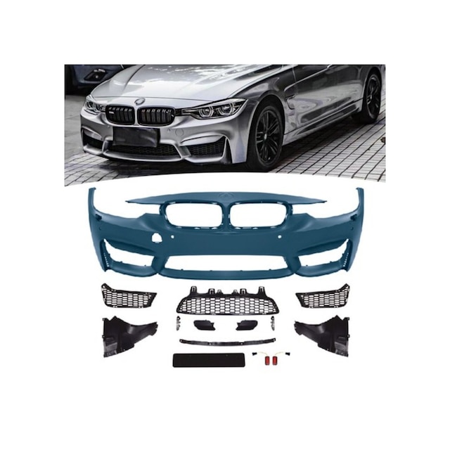 Bmw 3 Serisi F30 M3 Ön Tampon Komple Set Panjurlu Sis Yuvasız 2012- 2017 Arası Uyumlu