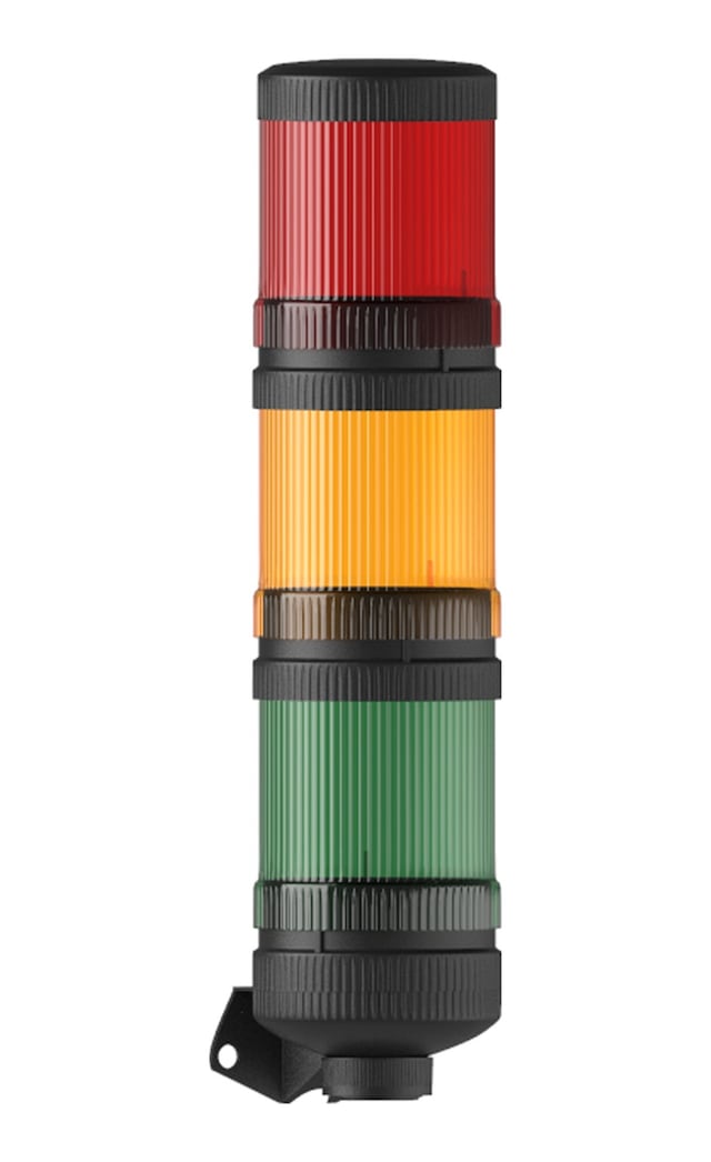Mesan Ø70 3 Kat Işıklı Kolon Yanıp Sönen Ampul Buzzer Duvar Montaj 220Vac Ms 485.1.3.2.220Vac