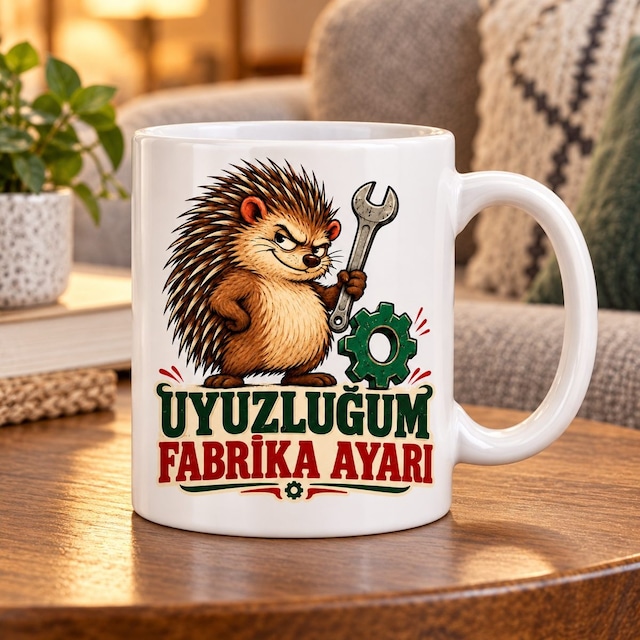 Uyuzluk Ayarı Tasarımlı Porselen Kupa - Model 712