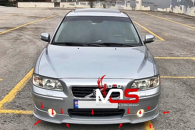 Volvo S60 Makyajlı Kasa Ön Tampon Eki Fiberglass Boyasız