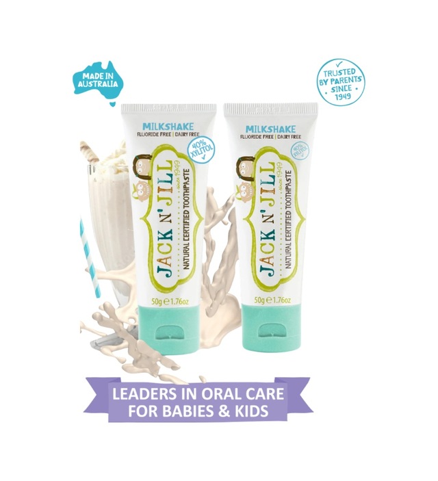 Jack N Jill Doğal Sertifikalı Diş Macunu - Milkshake Aromalı 2 Adet 2x50g