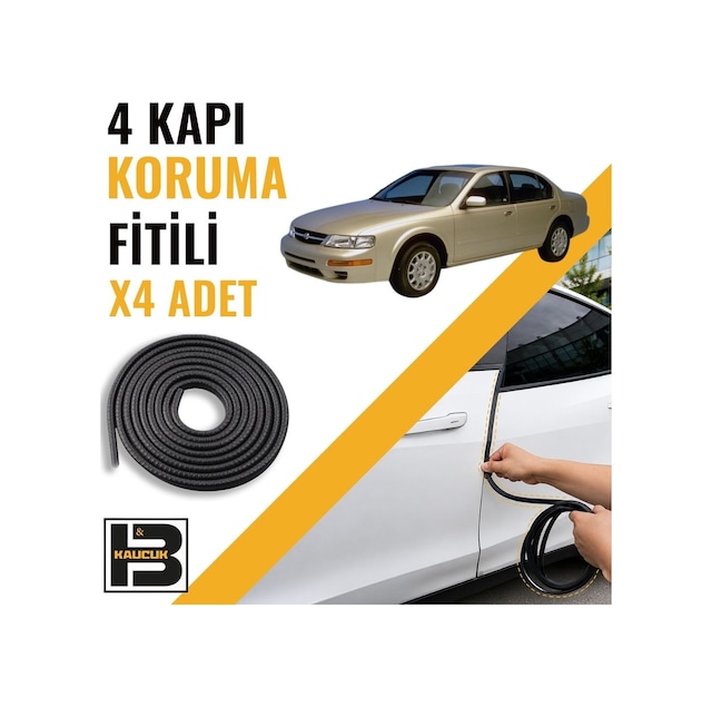 Nissan Maxima 1995-1999 Kapı Koruma Fitili-4 Kapı-siyah-bm2331