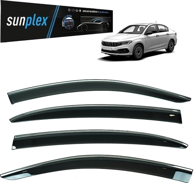 Sunplex Kromlu Cam Rüzgarlığı Fiat Egea 2015-2024 İle Uyumlu