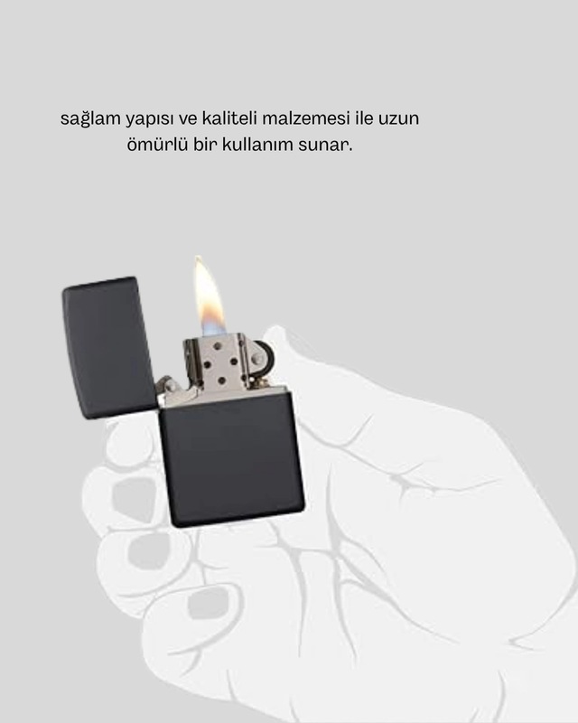 Şık Tasarımlı Ergonomik Metal Çakmak Mat Kaplama Aksesuar