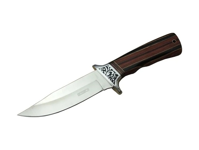 A058-1 Kamp Bıçağı 26,5 Cm - Ahşap Sap, Kılıflı Fb38d