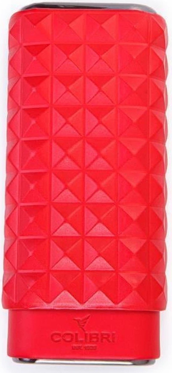 Colibri Quasar Kırmızı Üçlü Deri Puro Kılıfı 60 Ring