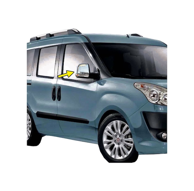 Fiat Doblo Krom Ayna Kapağı 2010 - 2014 Arası Paslanmaz Çelik N11.4527