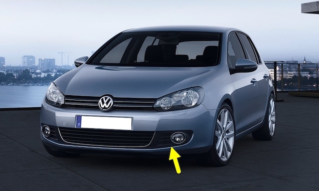 VW Golf 6 2009-2012 Sol Sis Farı Çerçevesi Kromlu 5K0853665