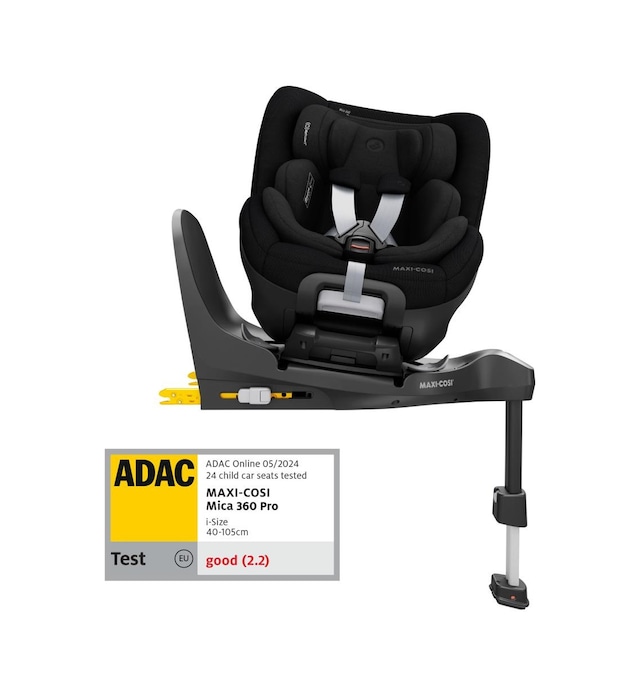 MaxiCosi Mica 360 Pro İSize Dünyanın İlk Kızaklı, Araç Dışına Çıkabilen Adac'Lı İsofix'Li 360 Dönebilir Yatabilir 018 Kg Bebek Oto Koltuğu Authentic Black