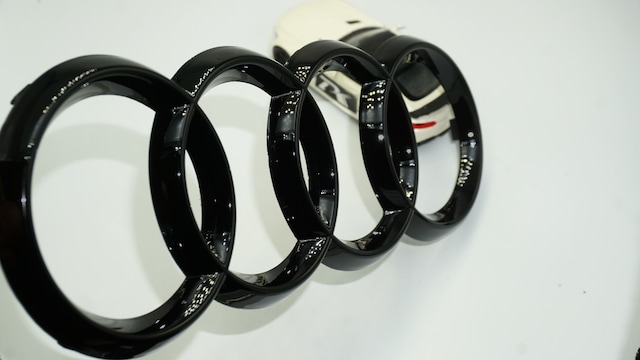 Dk Audi A3 A4 A5 A6 Ön Panjur Izgara Halka Parlak Siyah Abs Logo