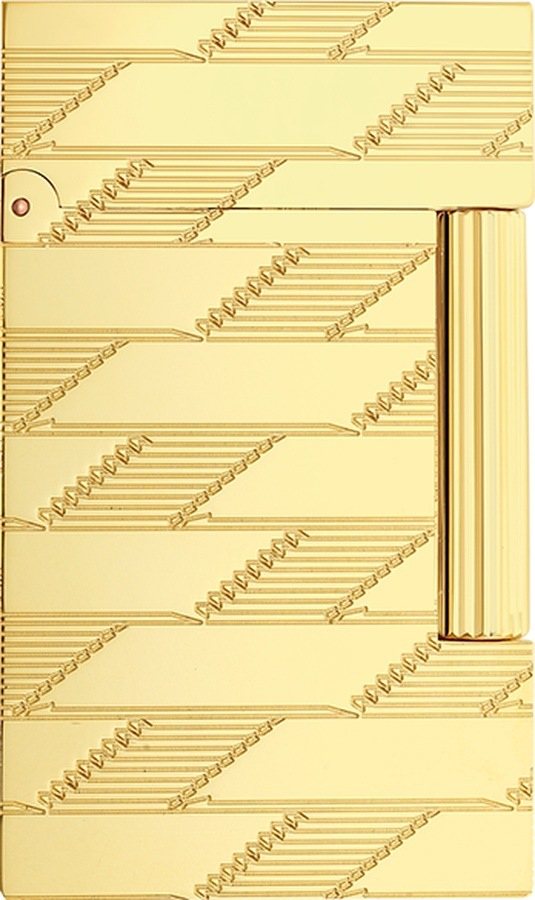 S.t. Dupont Line 2 Cling 1872 Monogram Gold Puro Çakmağı 16178 - Tr7970