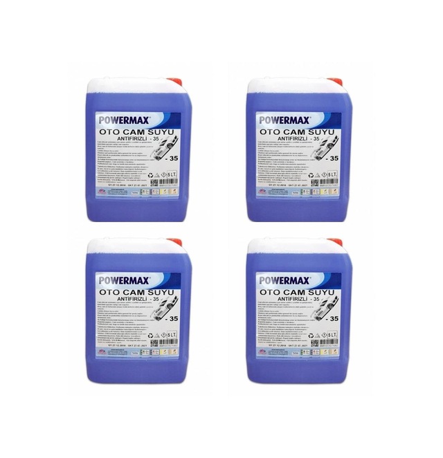 Powermax Antifirizli Oto Cam Suyu -35 Derece 4X5Litre1Ko