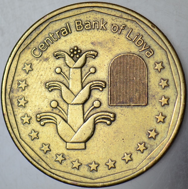 Libya 1 Dinar 2017 Silphium Bitkisi Temalı. 29 Mm