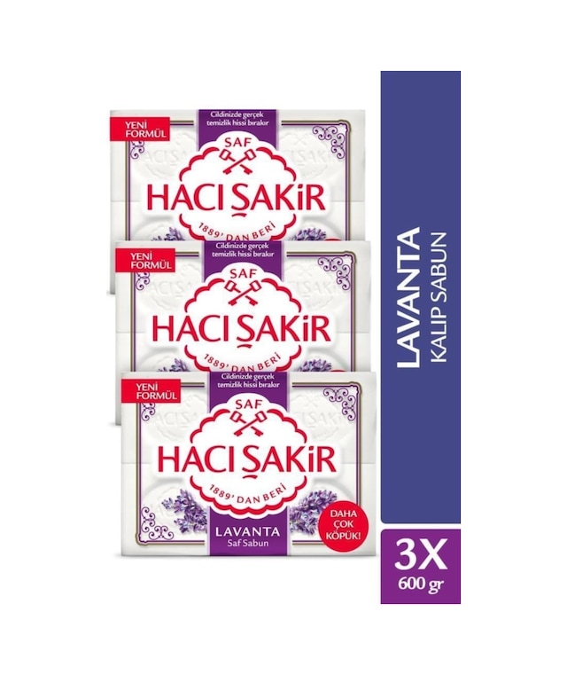 Hacı Şakir Saf Lavanta Banyo Sabunu 4'lü 3 x 150 G