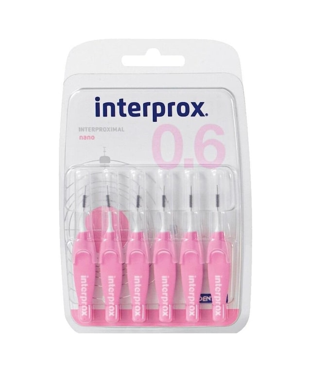 Interprox Interproximal Nano 0.6mm Arayüz Fırçası 6 Adet PEMBE