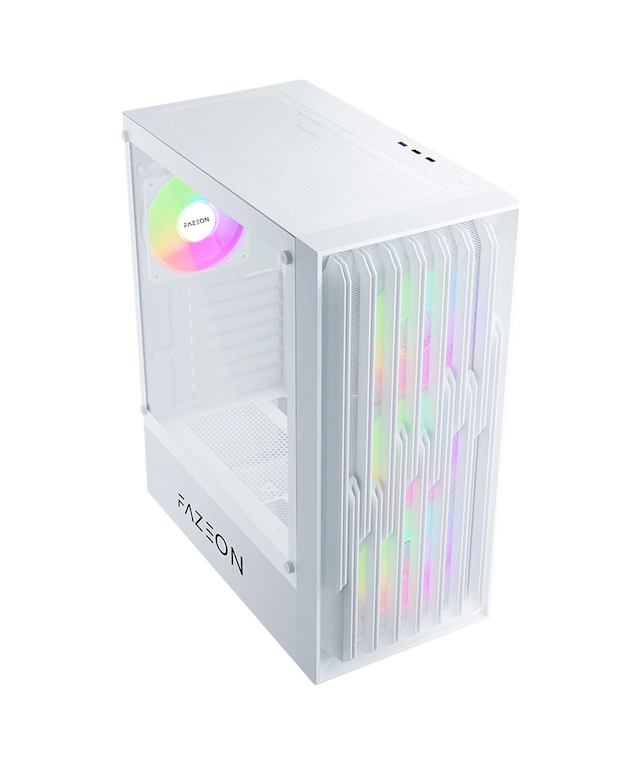 Fazeon F18 E-ATX 3x140mm+1x120mm Fans ARGB White Mesh Front 650W PSU 80+ Bronze