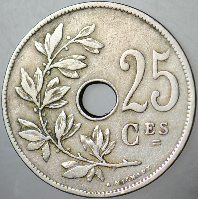 Belçika 25 Centimes 1927.