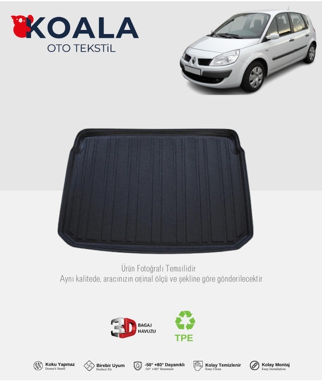 Renault Scenic 2 2004-2009 3d Bagaj Havuzu