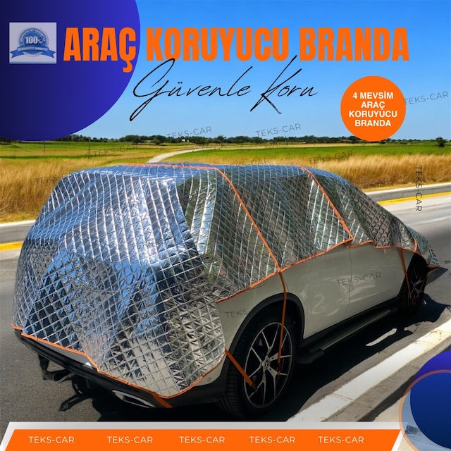 Suv Model Uyumlu Universal 5 Katmanlı Dolu - Kar Ve Güneş Koruyucu Oto Brandası 5,50m - 2,50m