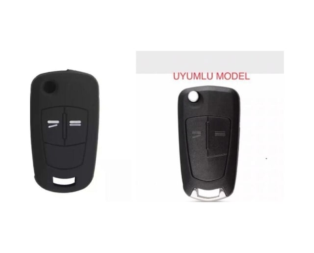 Gma Keys Opel Astra H Corsa D Uyumlu Anahtar Silikon Kılıfı 2 Tuşlu Model Siyah Renk 1.ci Kalite