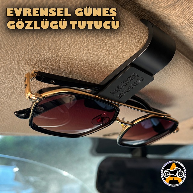 Akgüneş Motogaraj Güneşliğe Takılan Gözlük Tutucu Araç İçi Gözlük Askısı Pratik Ve Dayanıklı Gözlük Askısı