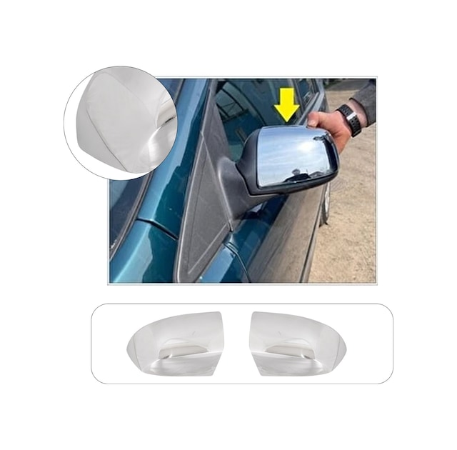 Ford Focus 2 Uyumlu 2005-2012 Krom Ayna Kapağı 2 Parça Paslanmaz Çelik