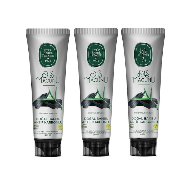 Eyüp Sabri Tuncer Doğal Bambu Aktif Karbonlu Diş Macunu 3 x 90 ML