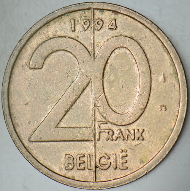 Belçika 20 Frank 1994 Belgıe.