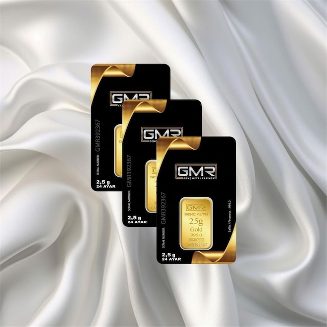 Leva Gold 2.5 Gr 24 Ayar Gmr Gram Altın 3 Adet