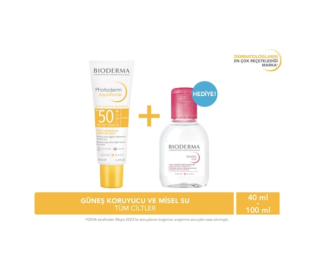 Bioderma Photoderm Aquafluid SPF50+ 40 ML + Sensibio H2O 100 ML