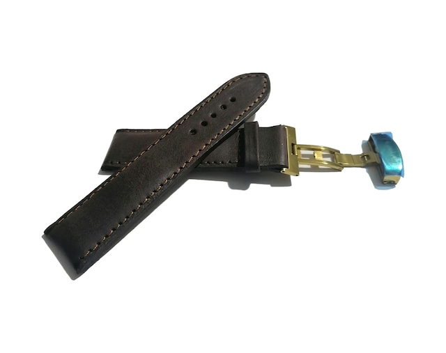 Fado &hertür Saate &uygun Kelebek Toka 24 Mm Koyu Kahverengı Kordon 449 Altın Rengi Toka Koyu Kahverengi