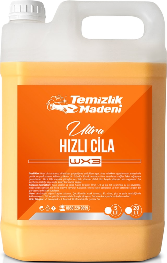 Temizlik Madeni Ultra Hızlı Cila WX3 - 5 L