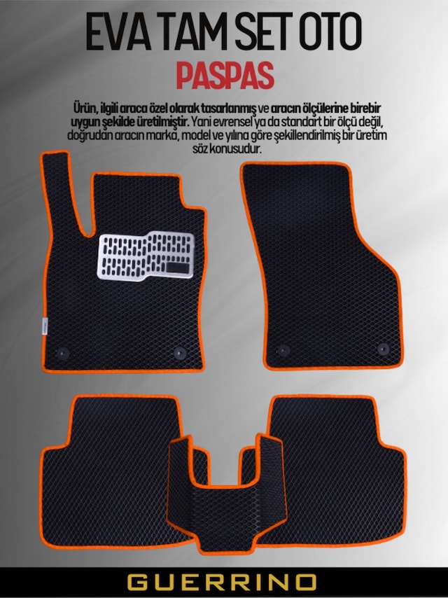 Nissan-qashqai- 2022-2025 İçin Eva İç Paspas Takımı Metal Topukluk Dahil