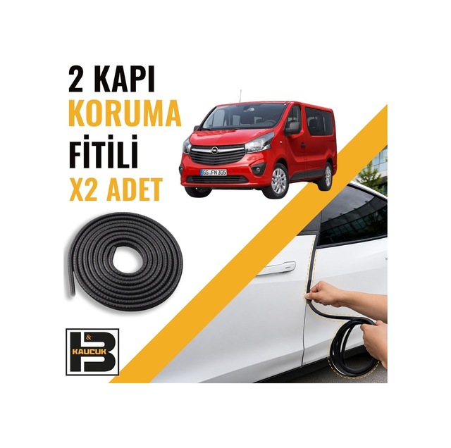 Opel Vivaro 2014-2019 Kapı Koruma Fitili-iki Kapı-siyah-bm1137