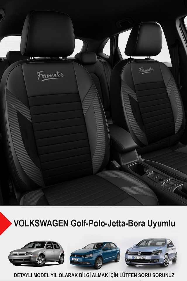Formentor Tay Tüyü Oto Koltuk Kılıfı Volkswagen Bora-golf-jetta-polo Uyumlu Carbon