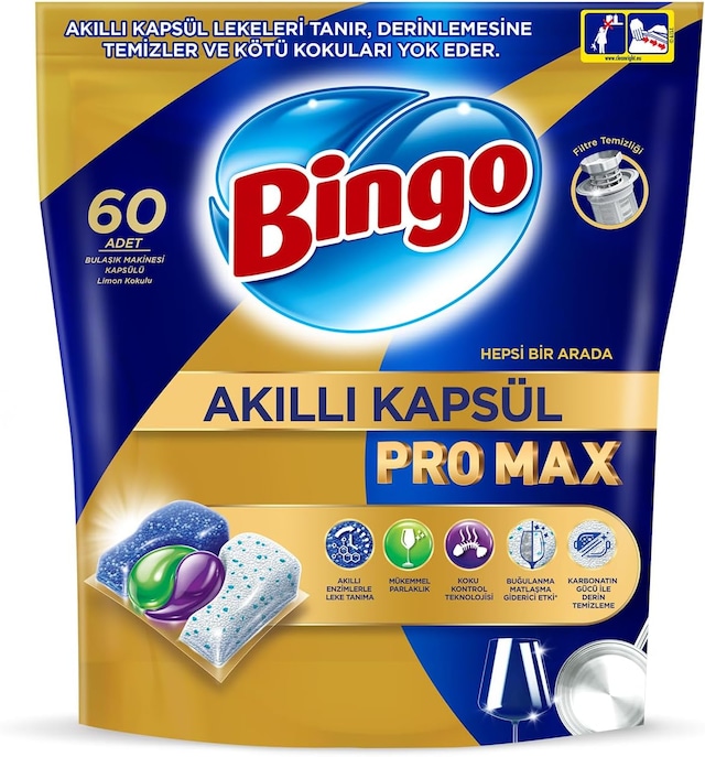 Bingo Akıllı Bulaşık Kapsülü Pro Max 60 Adet
