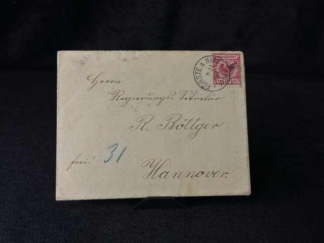 Deutsches Reich 1898 Yılında Alman İmparatorluğu Döneminde Postadan Geçmiş Zarf Reichspost 10 Pfennig Pullu