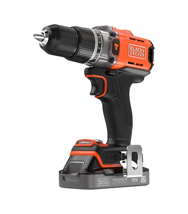 Black+Decker BCD383D1XK-QW 18V 1 Battery Hammer Drill Kitbox 1AM Set