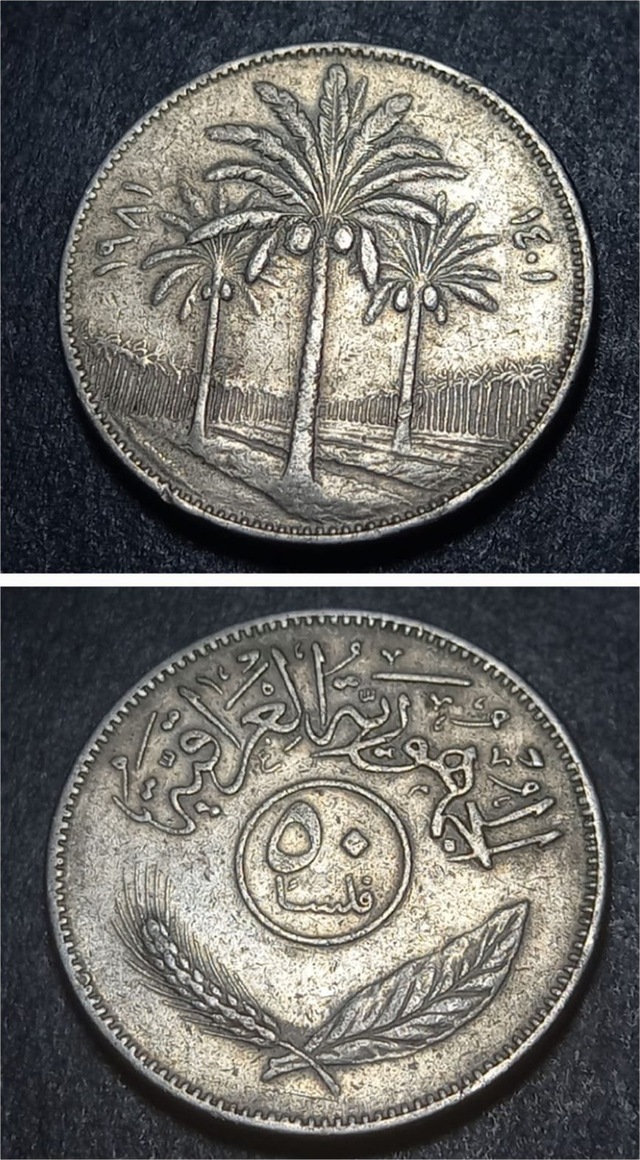 Escoines Koleksiyon Irak 50 Fils Çt+ 1981 Eski Yabancı Madeni Para - 3996366c47987916c7