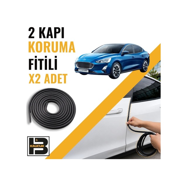 Ford Focus Sedan 4.nesil Kapı Koruma Fitili-iki Kapı-siyah-bm1211