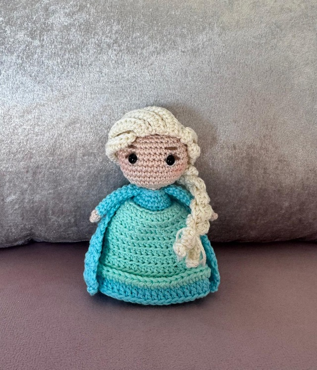 Mini Elsa Amigurumi Oyuncak Bebek 11 Cm 10