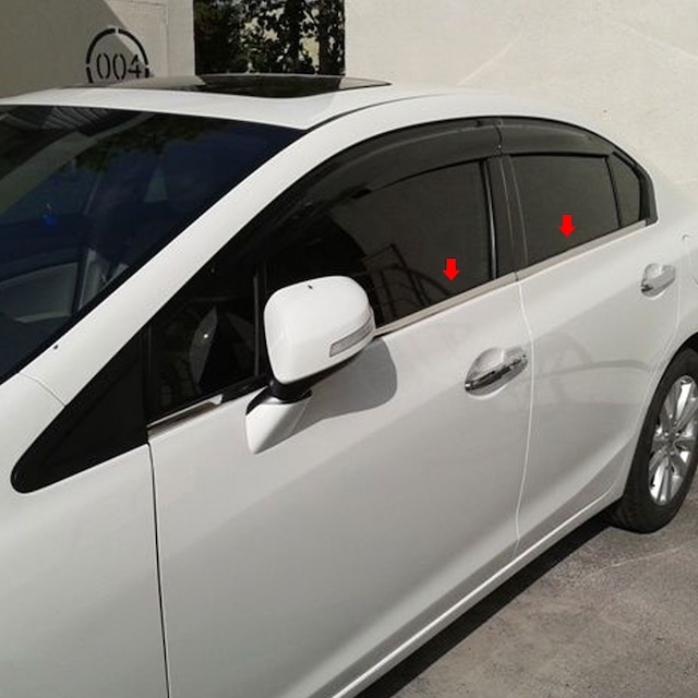 Honda Civic Fb7 Krom Cam Çıtası 4 Parça 2012-2016 Arası