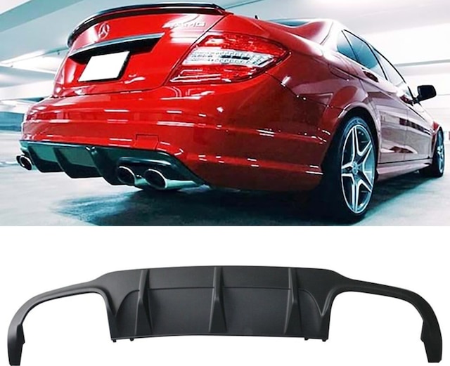 Mercedes W204 C63 Amg Difüzör PBlack 2007 2008 2009 2010 2011