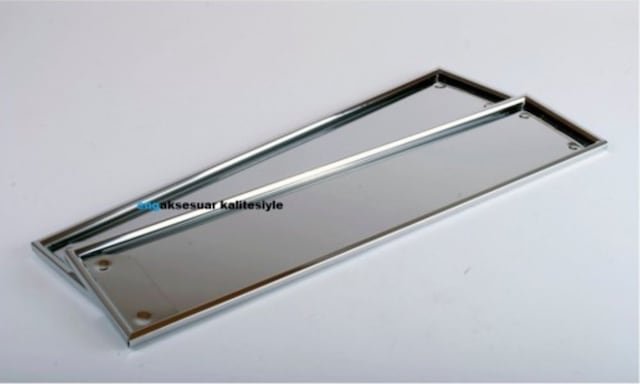 Paslanmaz Metal Plaka Altlığı Krom Plakalık 2 Adet 258831276