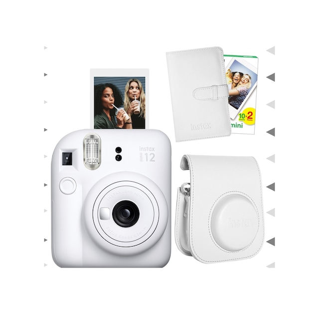 Fujifilm Instax Mini 12 Fotoğraf Makinesi + 20'Li Film + Laporta Albüm + Deri Kılıf Seti