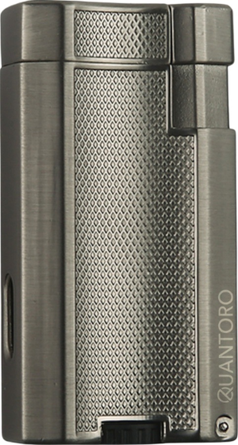 Quantoro Çift Torch Pürmüz Gümüş Metal Puro Çakmağı - Trz1079