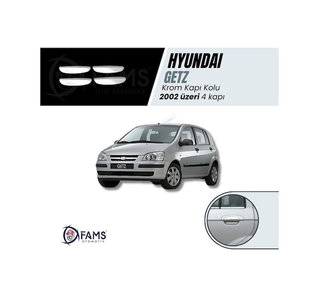 Hyundai Getz Krom Kapı Kolu 4 Kapı 2002 Üzeri P.Çelik