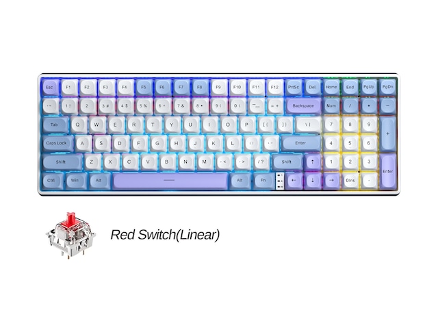 Aula S100 Pro Red Switch How Swap Rgb Mekanik Klavye Bluetooth Kablolu Kablosuz Bağlantı Mavi
