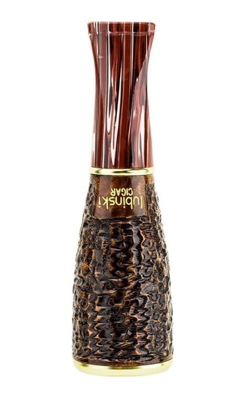 Lubinski 4 Boy Kullanım Briar Puro Ağızlığı 9mm Filtreli Long Carve 38-57 Ring Lb-934